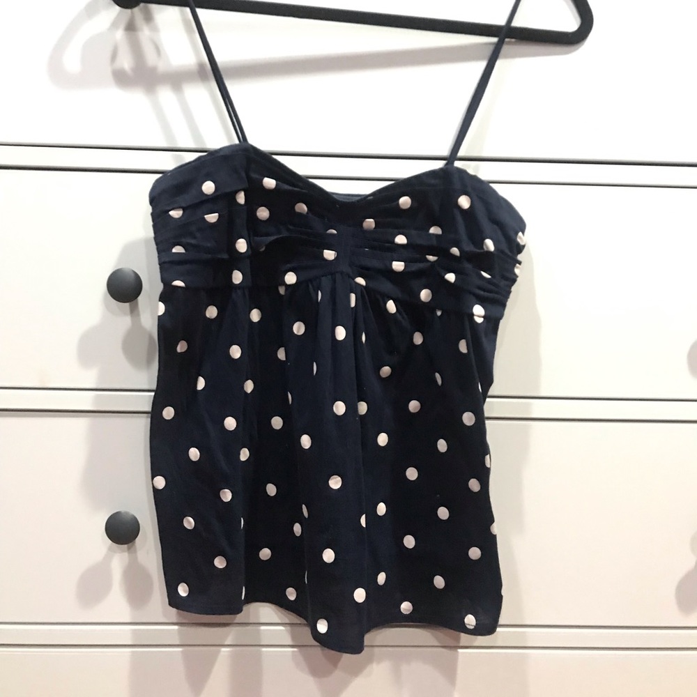 Jcrew navy and white tank top/cami